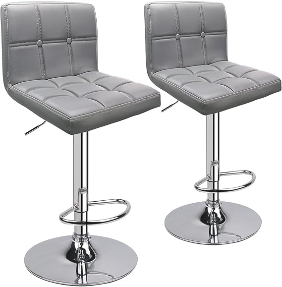 Leader Accessories Bar Stools (2/Set) Adjustable Bar Chairs Breakfast
