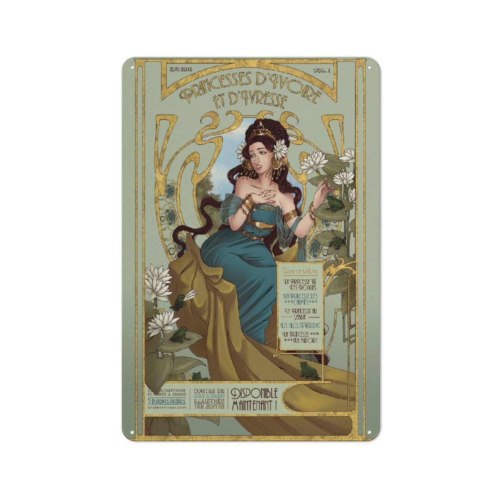 Junmoney Ivory Princesses Rustic Metal Sign 30X20cm For Pub Or Café, For Collectors Of Rustic Metal Wall Decor