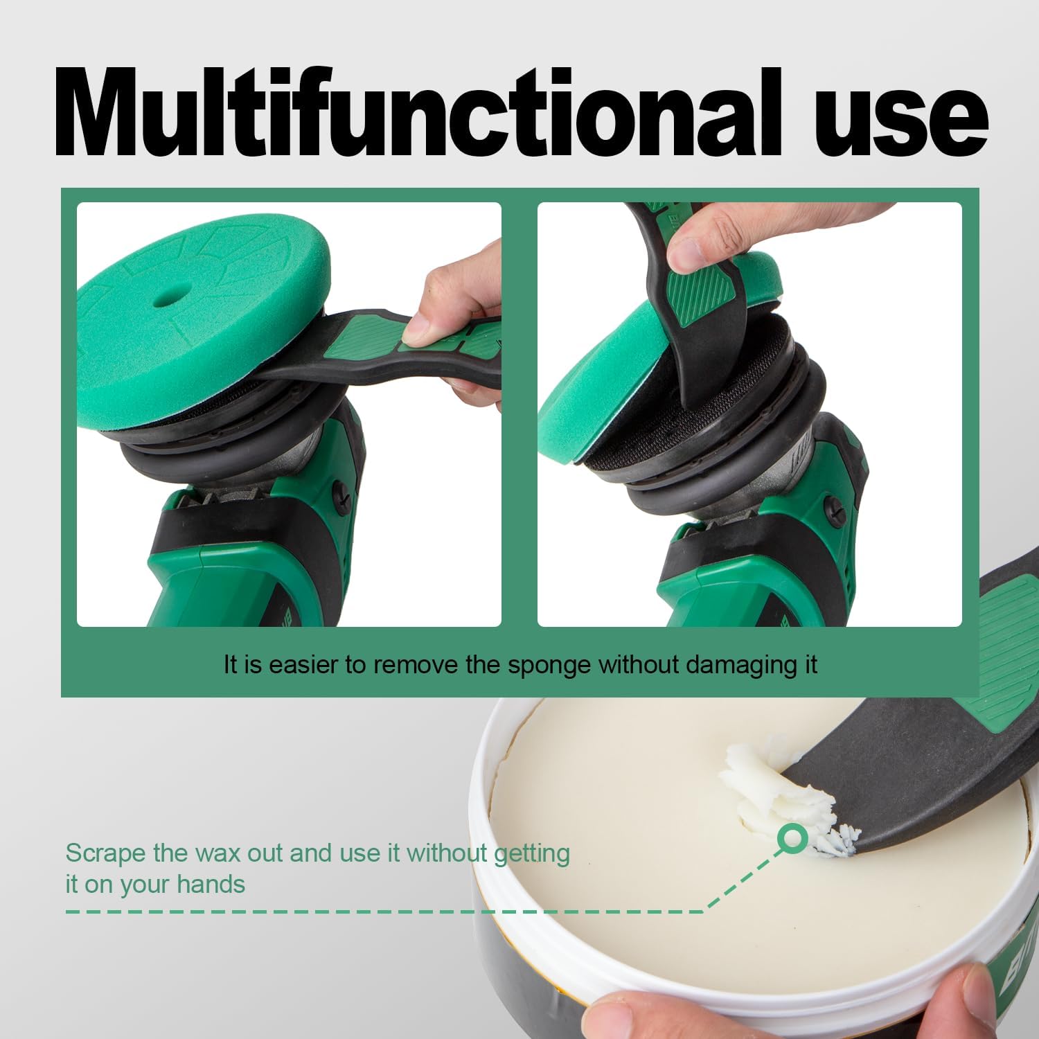 BATOCA Foam Buffing Polishing Pad Conditioning Brush, Cleaning Recondition Spur Tool for Woolen, Microfiber Polishing Compound Pads, Bonnets, 2 Pack - Image 4