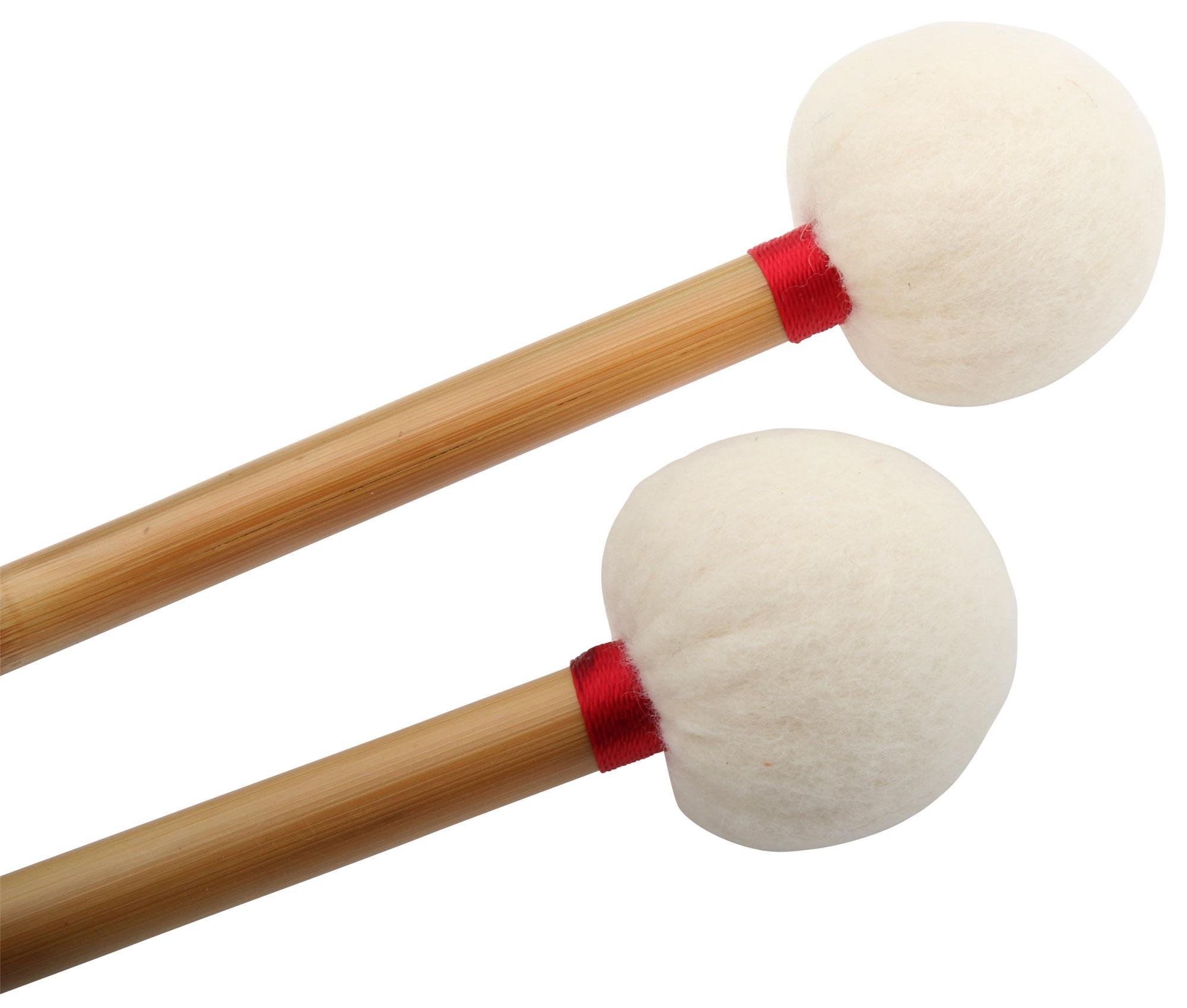XDrum Baquetas Para Timbal OrquestaSET Bambú, Diámetro de cabeza: 35 mm | 3 pares de baquetas para timbal, 43 mm y 48 mm, Sonido suave, Cabeza de fieltro, Mango de bambú, 43 mm y 48 mm.