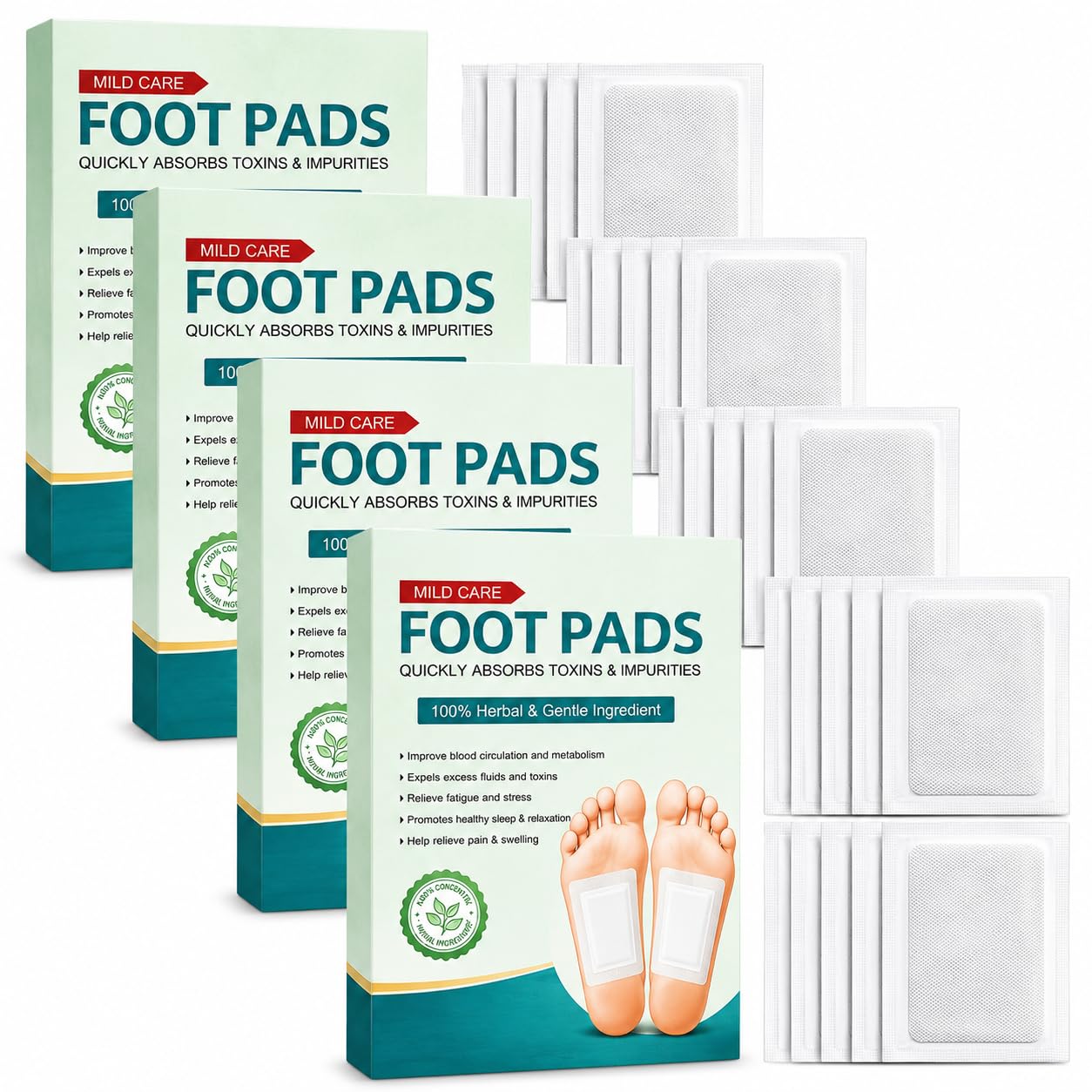 Foot patch Herbal And Gentle Ingredient Detox Foot Pads, Natural Ingredients for Sleep Aid, Pain Relief, Toxin Removal with Bamboo Vinegar and Acupoint Micro-Massage Technology (Pack of 40)-picture-35