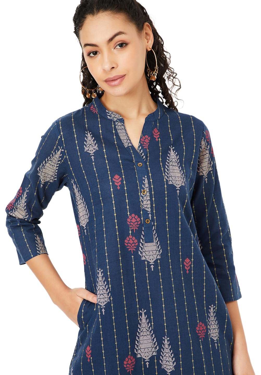 max Women's Cotton Blend Regular Fit Casual Kurta-picture-23