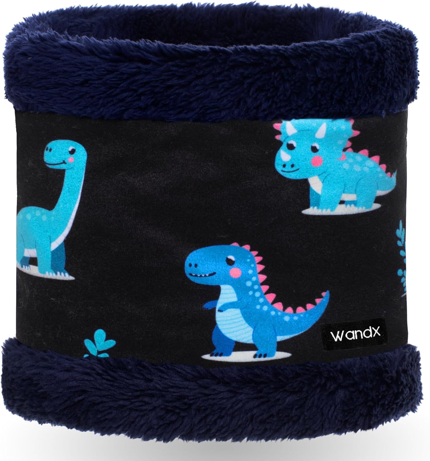 Wandx Kids Neck Gaiters Winter Cute Print Fleece Lined Neck Warmer Windproof Face Cover for Boys Girls