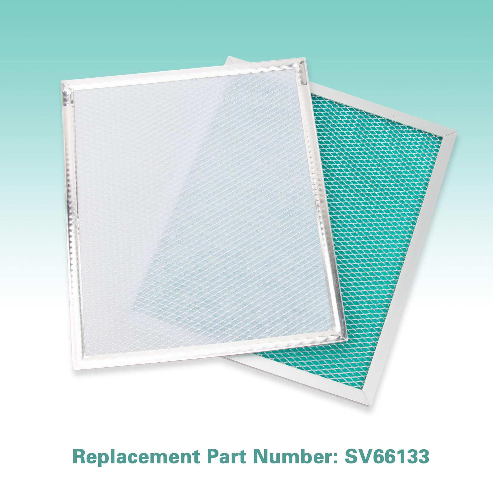 Kit de filtros SV66133 MERV-8 para ventiladores Broan Nutone AI Series B130H65RT, B110H65RT, B160H65RT, HRVXXSHA1130, ERVXXSVA1130, piezas de repuesto lavables, 10.7 x 8.7 x 0.35 pulgadas
