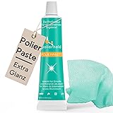 Fugenheld Polierpaste inkl. Poliertuch - politur set hochglanz für Hart & Edelmetalle sowie Aluminium - Chrompolitur - polierset auch für Autos, Uhren & Schmuck