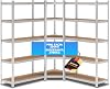 ALL Premium Heavy Duty Corner Shelving Unit 180 x 70 x 40 cm 2 x 180 x 90 x 40 cm Silver - 1250 kg Load Capacity - Sturdy Corner Shelf Standing Versatile Shelving System Corner Shelf Ideal for