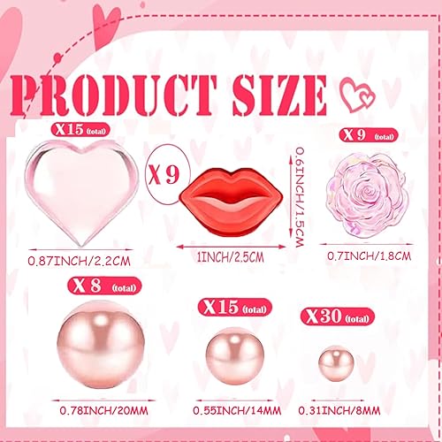 Miniatura 9 de Cqueni 10086 piezas de relleno de jarrón para el día de San Valentín perlas flotantes rojas y blancas cuentas de agua transparentes para decoración