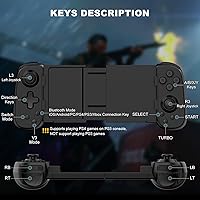 Vista 8 de arVin Mobile Gaming Controller for iPhoneiPadAndroidTabletPCSwitchPS3PS4, Wireless Gamepad Joystick with Turbo6-axis GyroVibration, Play Xbox Cloud