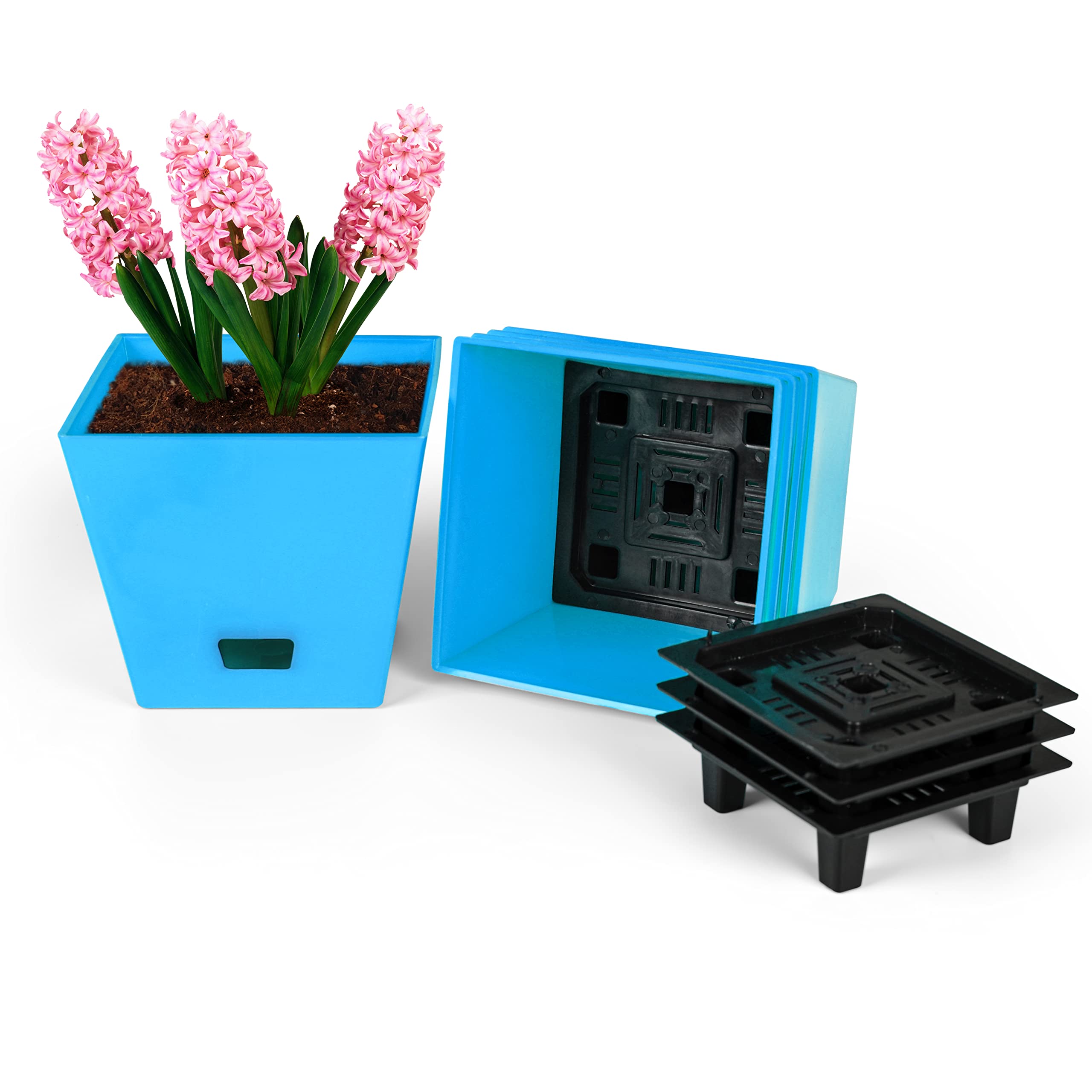 5 Inch Square Flower Pots Square Flower Pot Set NO 5 Wholesale
