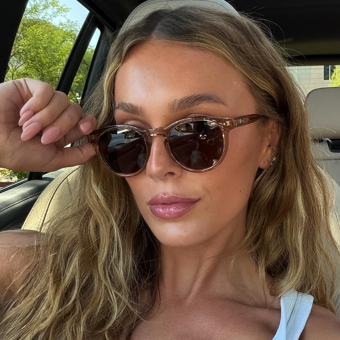 WearMe Pro Polarisierte klassische runde Retro-Sonnenbrille für Damen