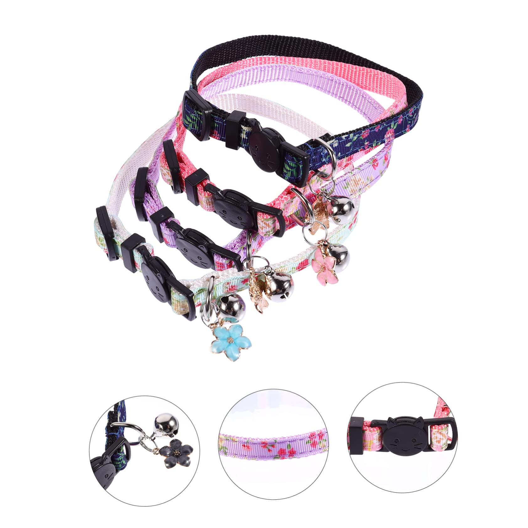 BESPORTBLE 12pezzi Collare Per Gatti Con Design Floreale Da Vari Colori Per Gattini Accessorio Elegante e Comodo Per Occasioni Speciali e Quotidiane