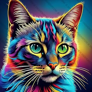 500 Piece Puzzles Psychedelic Cat Educational Wooden Decompression Toys Parent Child Games Poster Adult Christmas