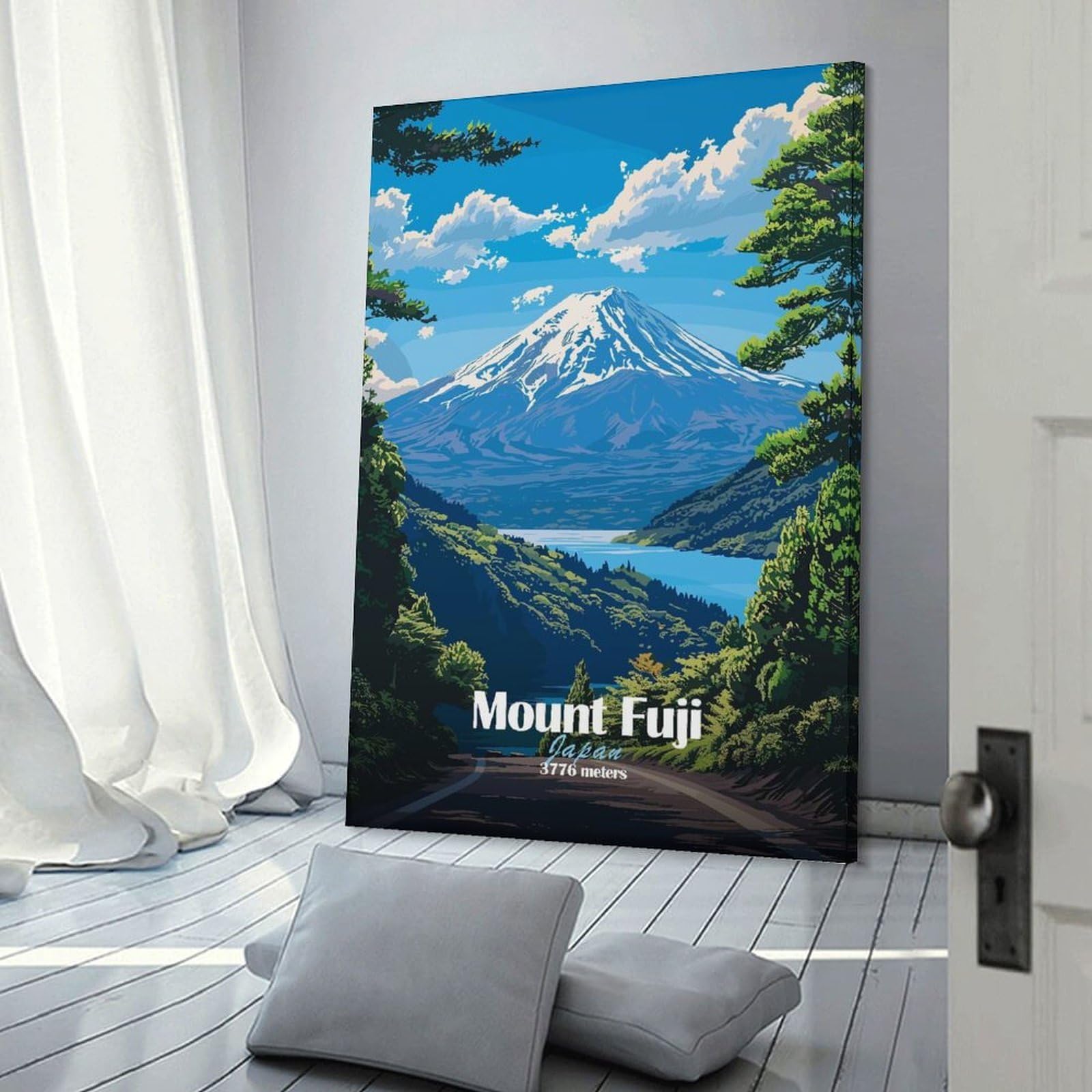 Junmoney Wall Art Print Mount Elbrus, Russia, 20x30inch(50x75cm), for Home Lounge, Bedroom Or Reading Nook, Canvas Styling for A Polished Room Look