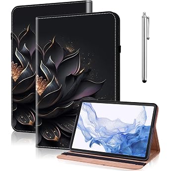 Case for Lenovo Tab M10 3rd Gen 10.1 Inch 2022 TB328 Case with Pen Holder Flip Leather Protective Case for Lenovo M10 3rd Generation Case - Purple Lotus