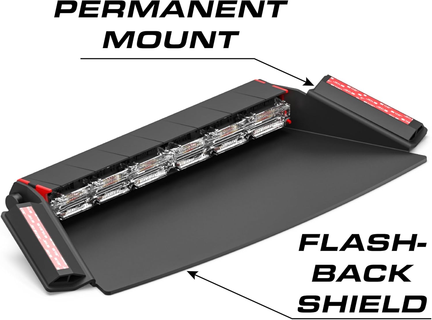 Feniex Q-2X Dash Light | Cig Plug + 2 Mode | 5 Colors in One (Red-Blue-Amber-White-Green) | Suction + Permanent Mounts | 54 LEDs, Super Bright 3 Watt LEDs, SAE Class 1 | Emergency Warning Lights