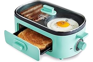 GreenLife 3-in-1 Breakfast Station: Versatile and Healthy Portable Cooking Appliances for Crafting Delicious Breakfast Meals