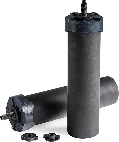 Boroux Filtro de agua de repuesto negro para base - Reemplazo para sistemas de filtro de agua Berkey BB9-2 y alimentados por gravedad