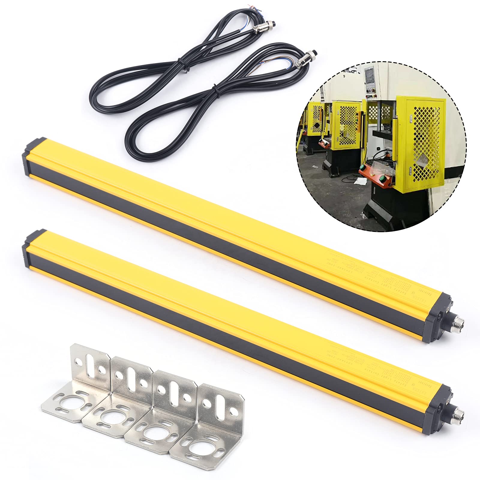 Dispositivo de seguridad de rejilla de luz, 10 rayos, CC 24-30 V, interruptor de sensor de cortina de luz, dispositivo de seguridad de rejilla de luz, control industrial, interruptor de sensor para
