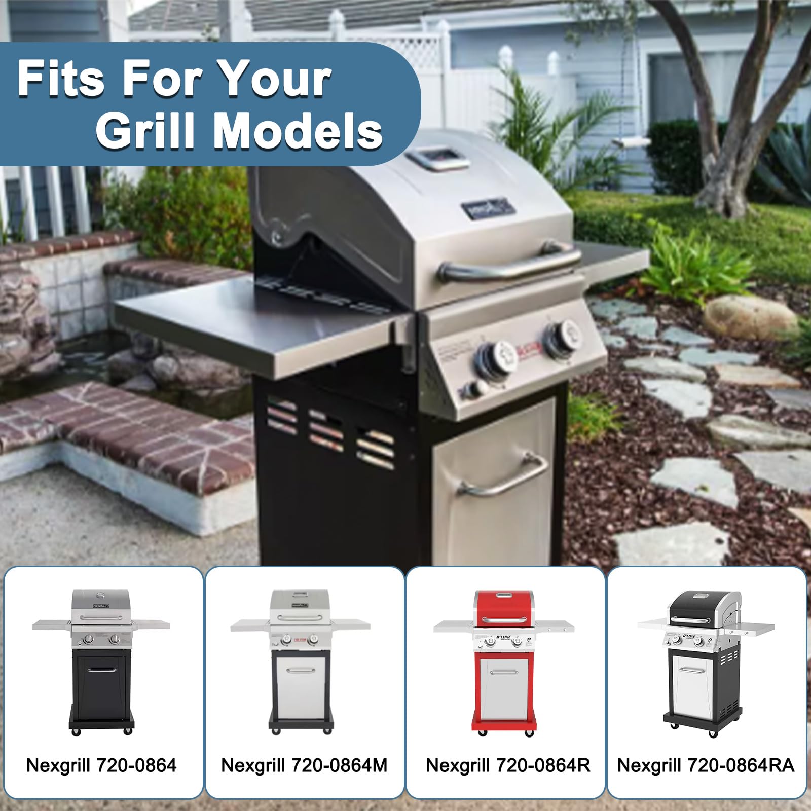 Grillzünder Ersatz Für Nexgrill 2-Brenner – Druckknopf-Zünder Mit 2 Ausgängen & Zünddraht Für 720-0864R Modelle