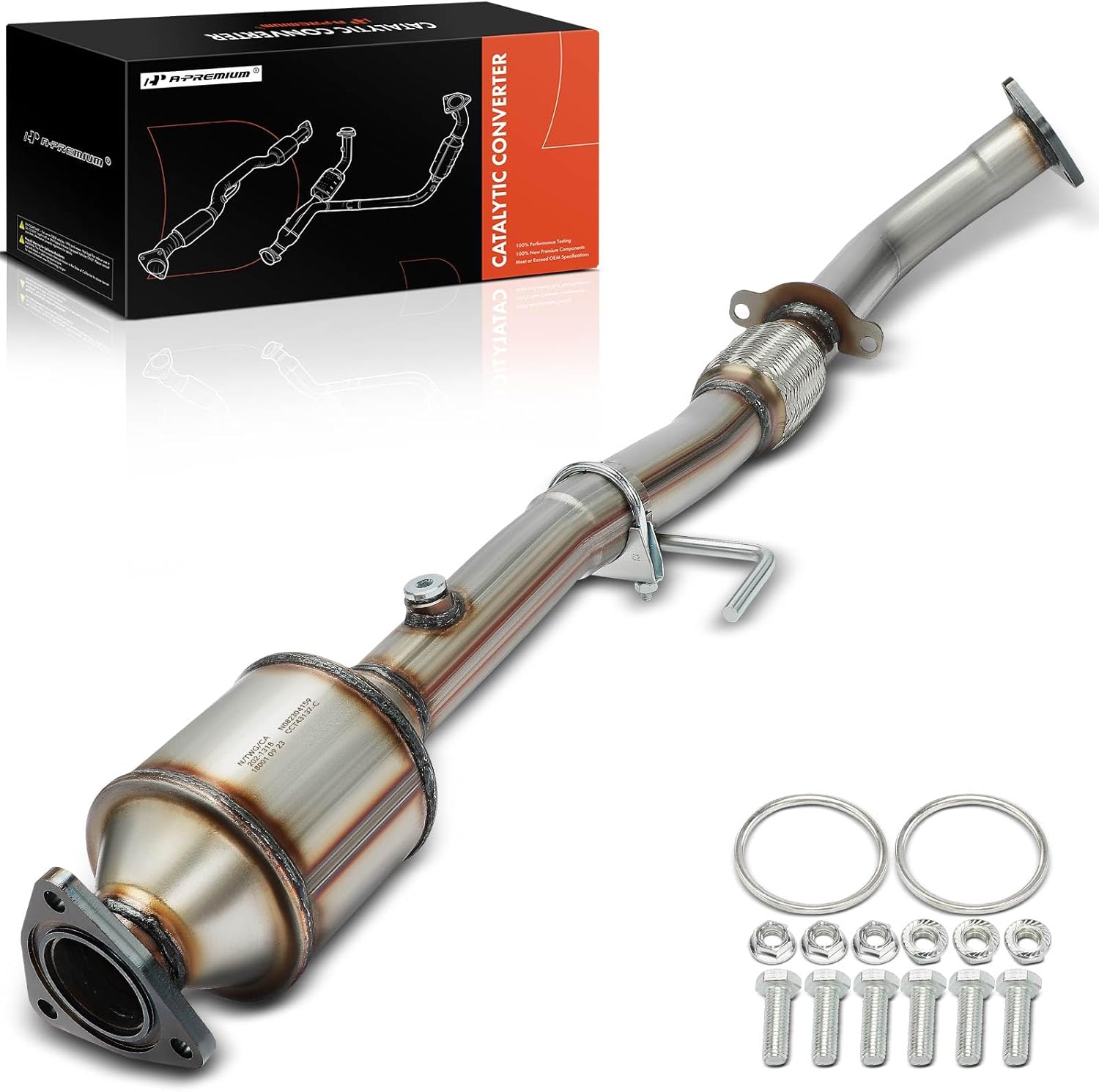 a-premium rear catalytic converter kit direct-fit compatible with honda accord 2013-2017 & acura tlx 2015-2020, 2.4l, e.p.a. compliant, automatic transmission