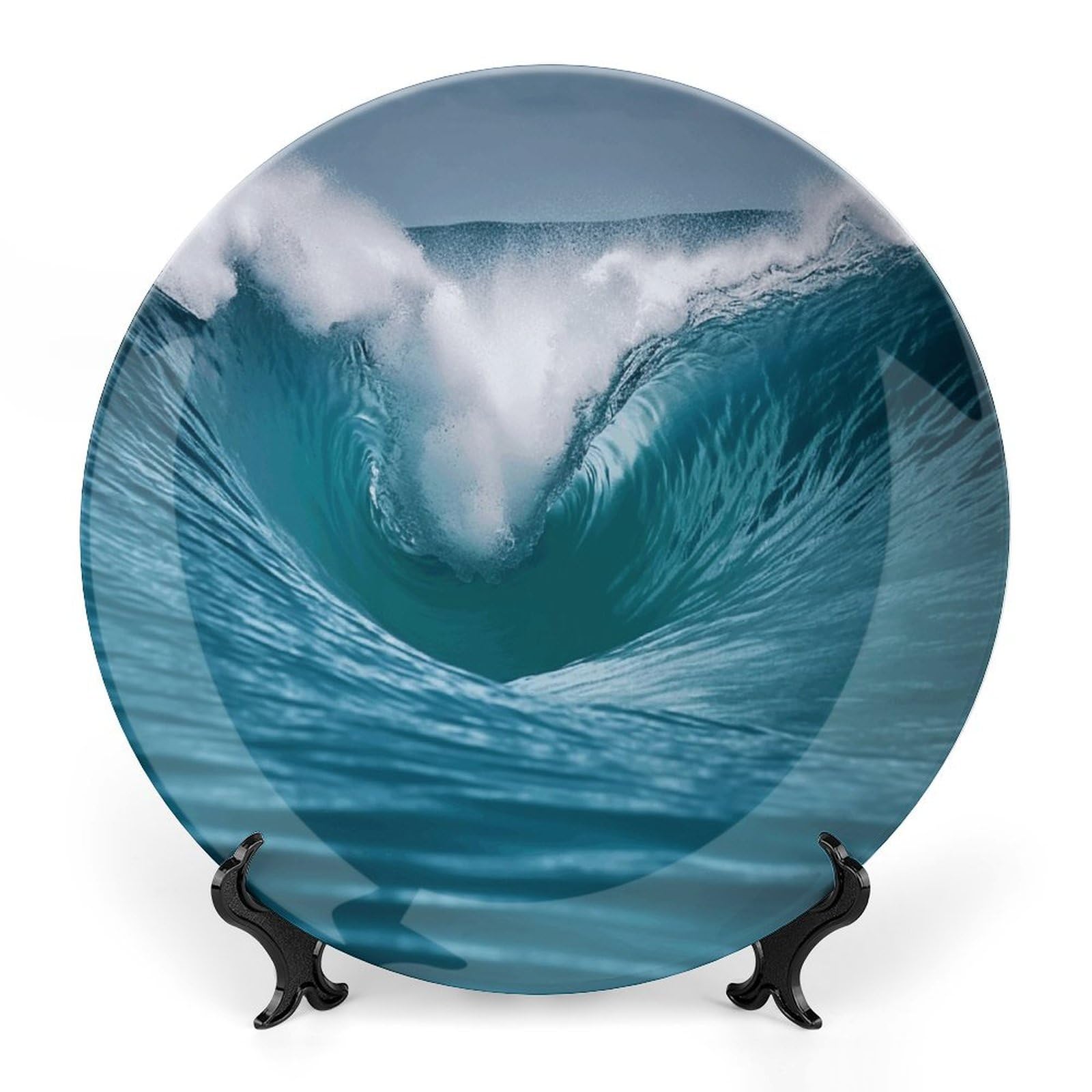 Assiette décorative en céramique motif vague pour embellir vos tables de vacances
