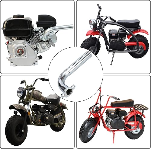 Miniatura 18 de YOXUFA Tubo de escape 212 compatible con Predator 196cc 224cc 6.5hp Coleman CT200U CT200U-EX BT200X KT196 Baja Warrior Massimo MB200 Mini Bike Go