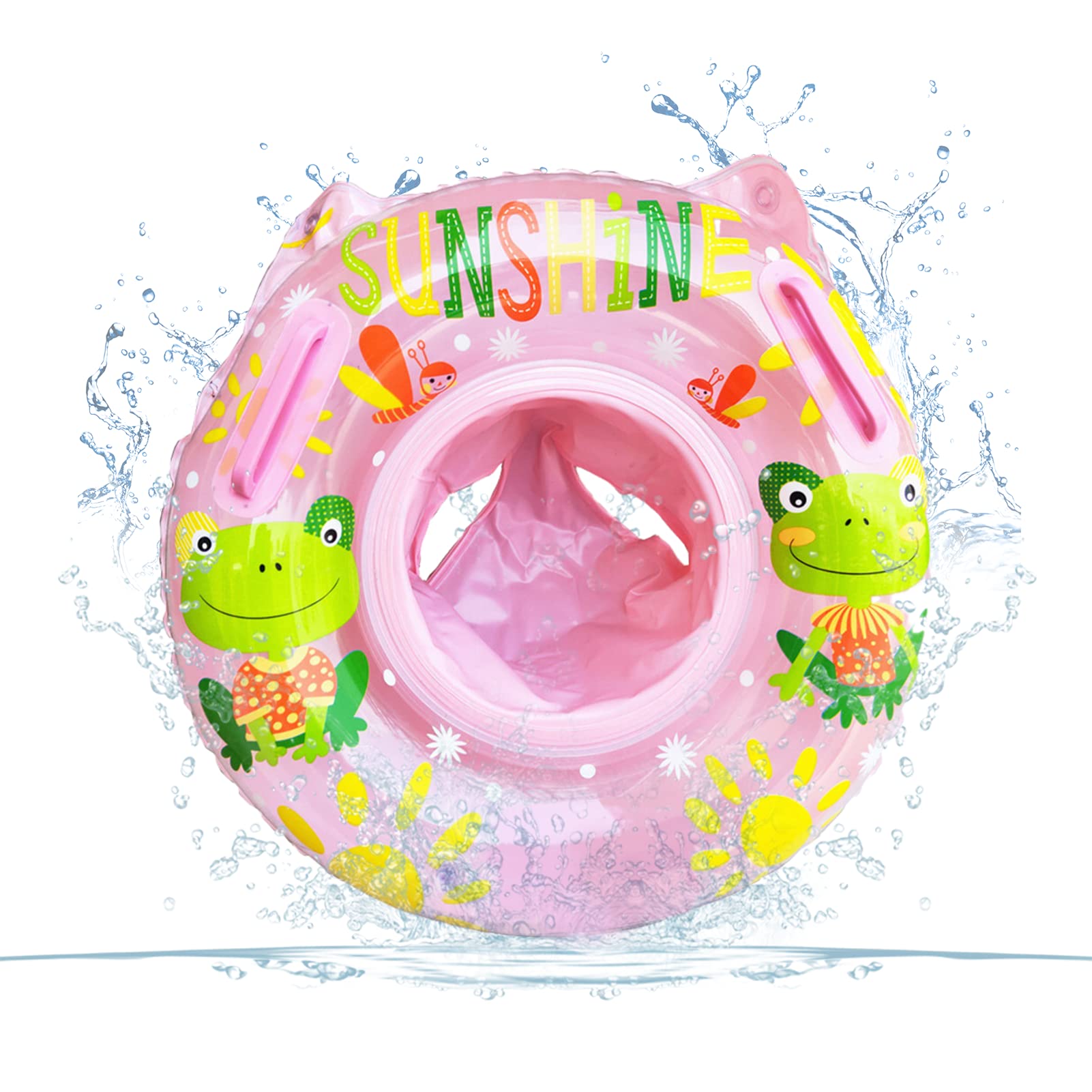 Moocuca Flotador Hinchable Bebe, Flotador de Natación para Bebés de 6 a 36 Meses, Asientos de Natación para Bebés, Flotador para Bebe para Fiestas en la Piscina y Otras Actividades Acuáticas