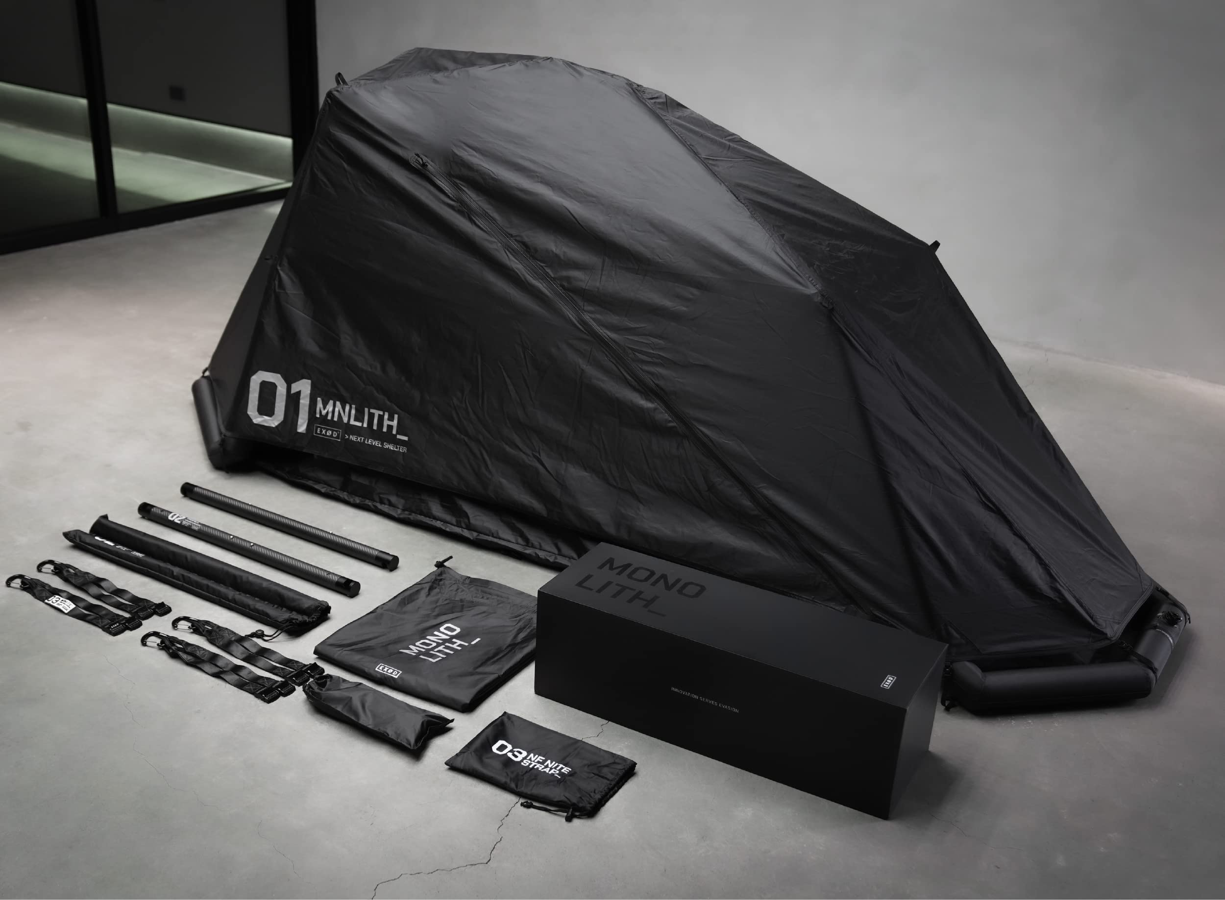 EXOD Monolith Next Level Hammock Camping Tent - Tree Tent Hammock with Rainfly and Bug Net - 1 Person Hammock Tent