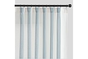 jinchan Blue Stripe Coastal Curtains for Living Room