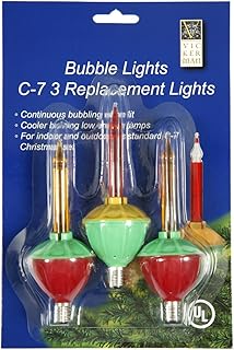 Vickerman 3-in-1 Pack C7 Multicolored Bubble 5-watt Replacement Bulb