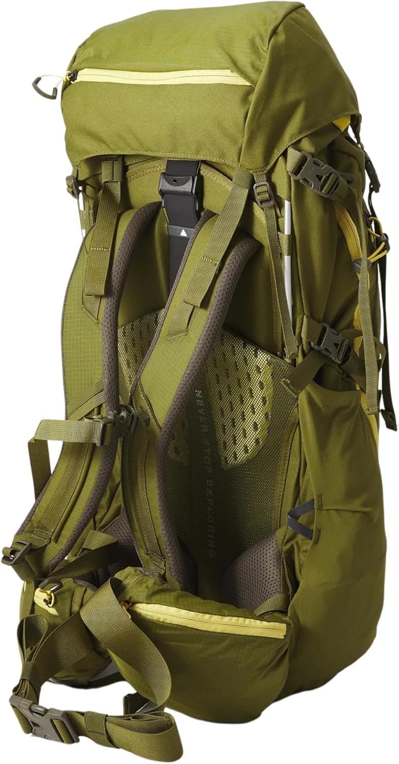 The North Face Teen Terra 50 | Unisex Hiking Backpack, Breathable Back Panel & Shoulder Straps, Bottom Webbing, Bladder Sleeve, Forest Olive/New Taupe Green-NPF, One Size