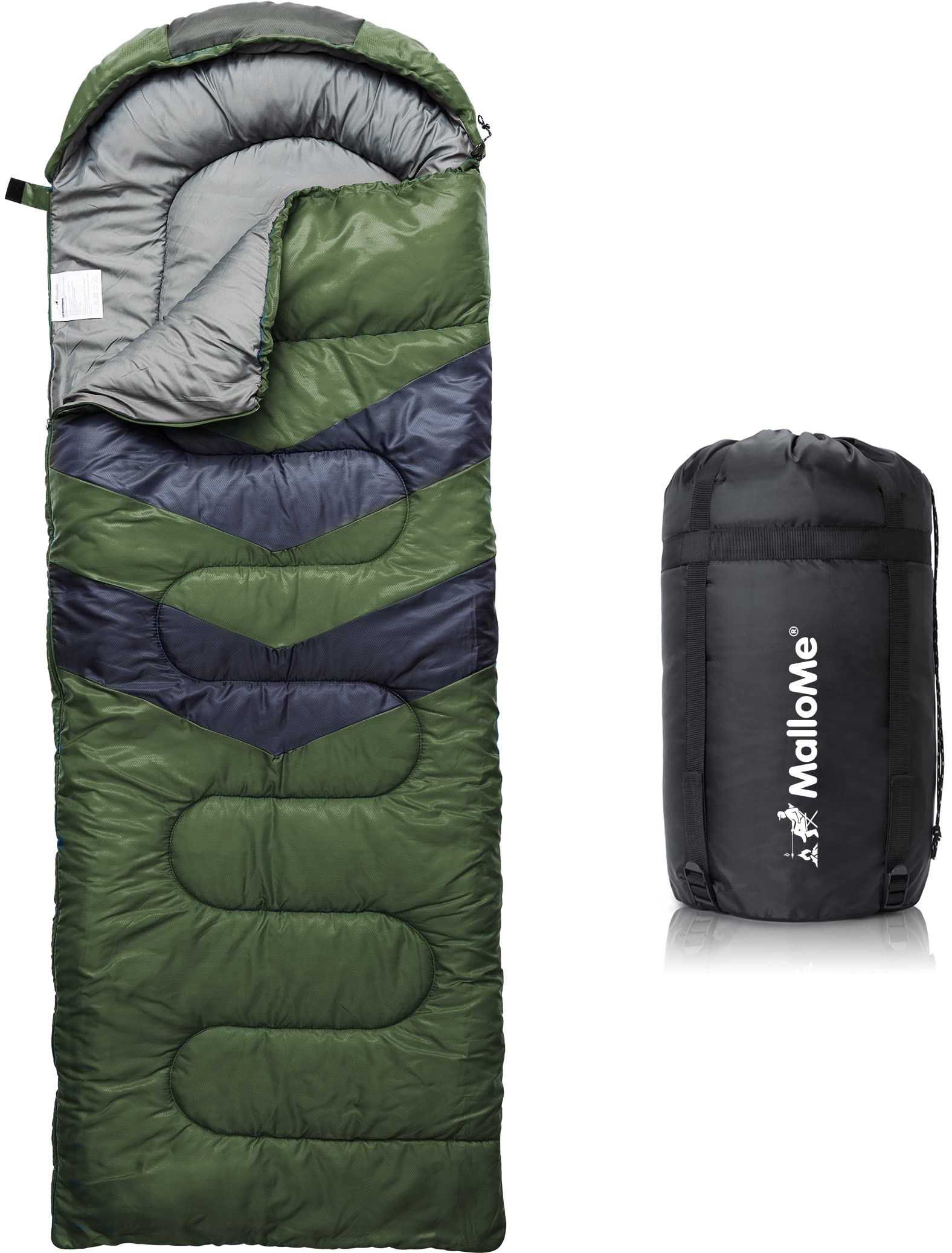 MalloMe Sleeping Bags for Adults & Kids Sleeping Bag 3-4 Season - Ultralight Backpacking Sleeping Bag Cold Weather & Warm, Lightweight Compact, Single Adult Girls Boys Winter Sleep Camping AccessoriesMalloMe Sleeping Bags for Adults & Kids Sleeping Ba…