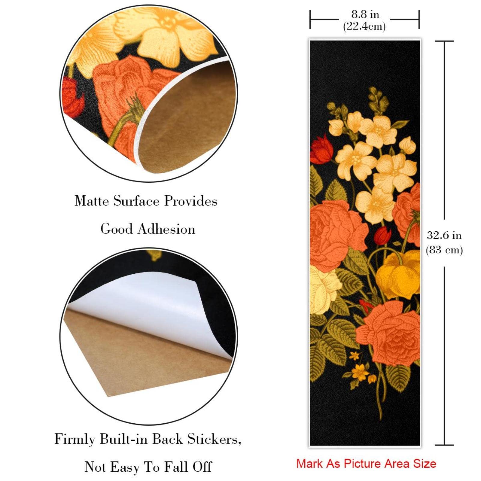 Flower Skateboard-Griptape, Schleifpapier, Longboard, Aufkleber, Scooter, Deck, Sandpapier, 2 Stück