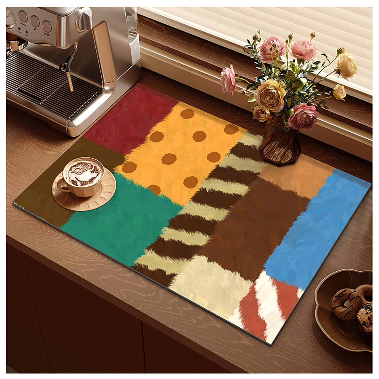 Tapete seca platos de cocina ideal para organizar tu rincón del café