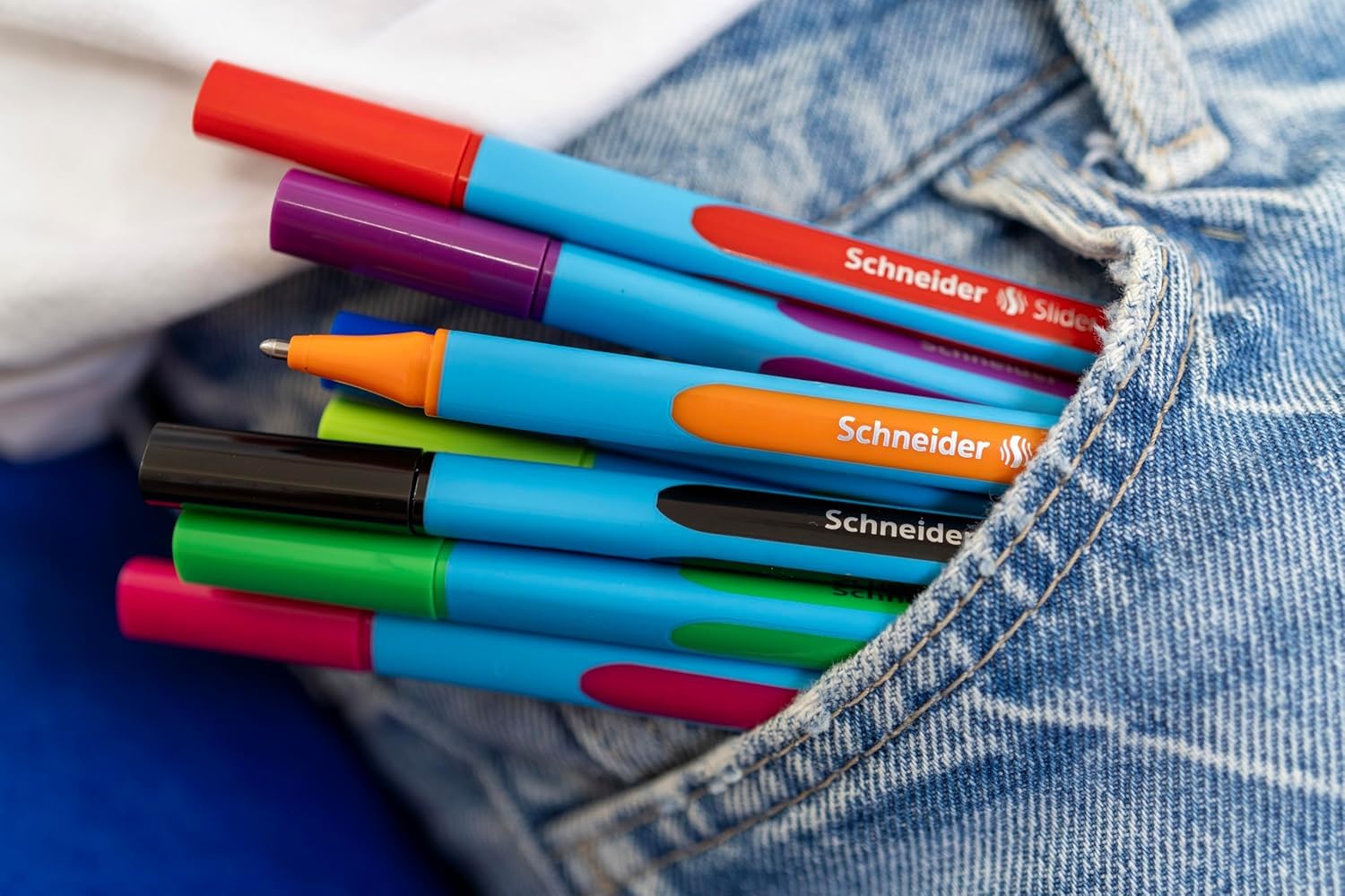 Schneider 152203 Slider Edge (Pointe extra large (XB)) Lot de 10 Stylos, Encre bleu