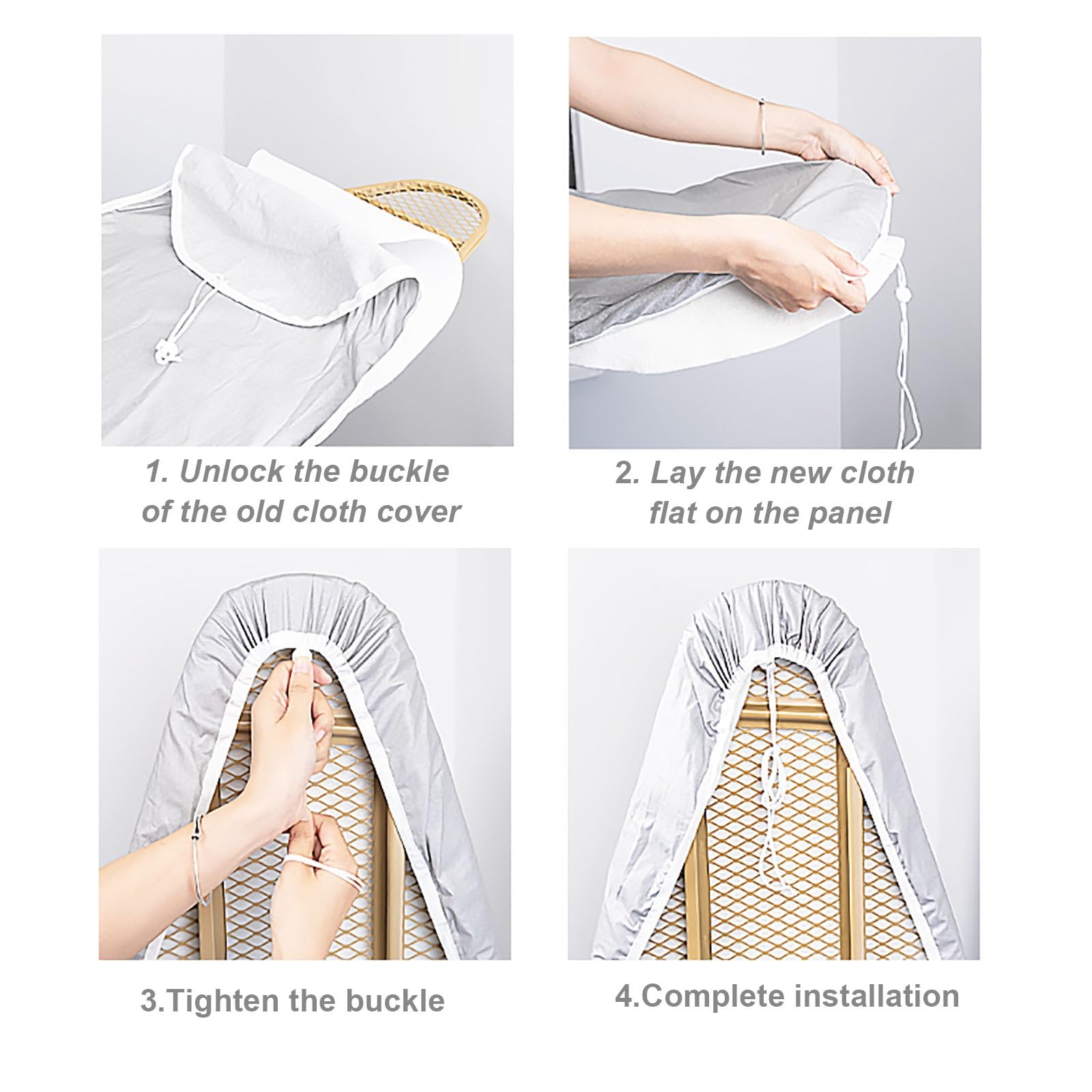 Funda tabla planchar Disponible en varios tamaños，funda tabla de planchar Material de algodón natural，Fácil de instalar y resistente al planchado，Apto para planchas de vapor. ( Size : L122*W38cm )