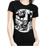 Universal Monsters Collage Juniors Dracula Bride Glow T-Shirt