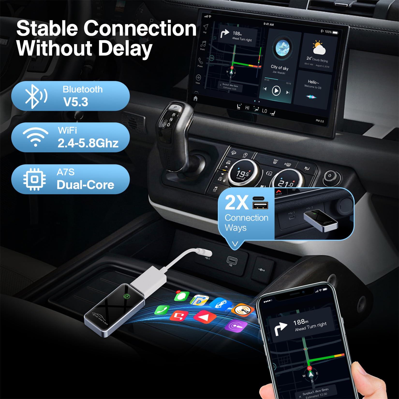 Amazon.com: Wireless CarPlay Adapter for Apple - 2025 Slim