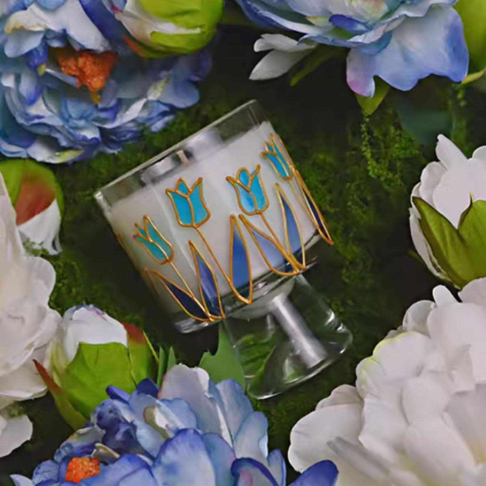 Velas de vidrio hechas con cera de soja y aceites esenciales, vela de aromaterapia reutilizable, combustión limpia for dormitorio, oficina y fiesta(Rot)