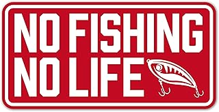 【NO FISHING NO LIFE】 釣りステッカー フィッシング キャンプ アウトドア用ステッカー シール W120㎜×H60㎜ 車用 バイク用 屋外 防水