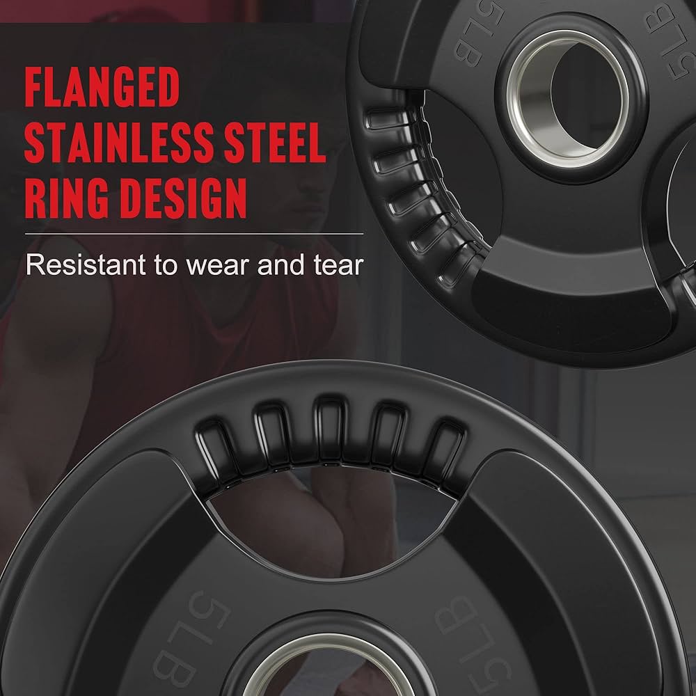 Amazon.com : Rubber Weight Plates - 2-Inch, 5LB (2pcs