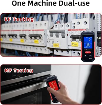 EMF Detector Meter, Handheld Electric and Magnetic Field Detector, Digital Emf Meter, Sound and Light Alarm, Radiation for Office, High Voltage Line, Radiation Protection Products