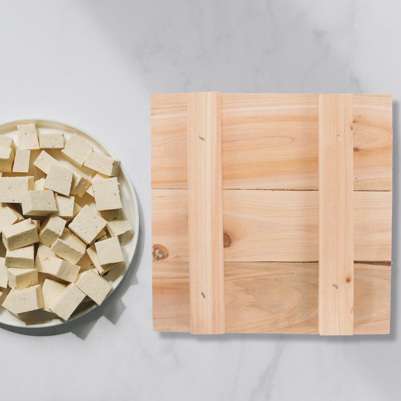 Kichvoe Wooden Tofu Press Board Tofu Mold for Homemade Easy to Use Wooden Pressing Tool for Making Kitchen Essential