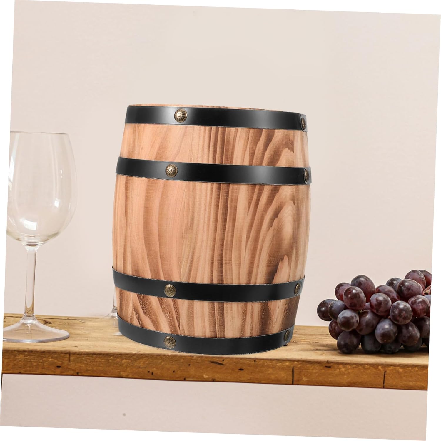 Realistic Oak Barrel Ornament Wood Wine Barrel Bar Landscaping Decor Unique Present