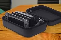 Vista 11 de Tienda Basics Hard Shell Travel and Storage Case For Nintendo Switch & OLED Switch, Black, 12 x 4.8 x 9 Inches