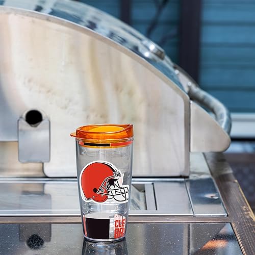 Miniatura 308 de Rico Industries NFL - Vaso clásico de fútbol americano de doble pared, 16 oz o 20 onzas, tapa W