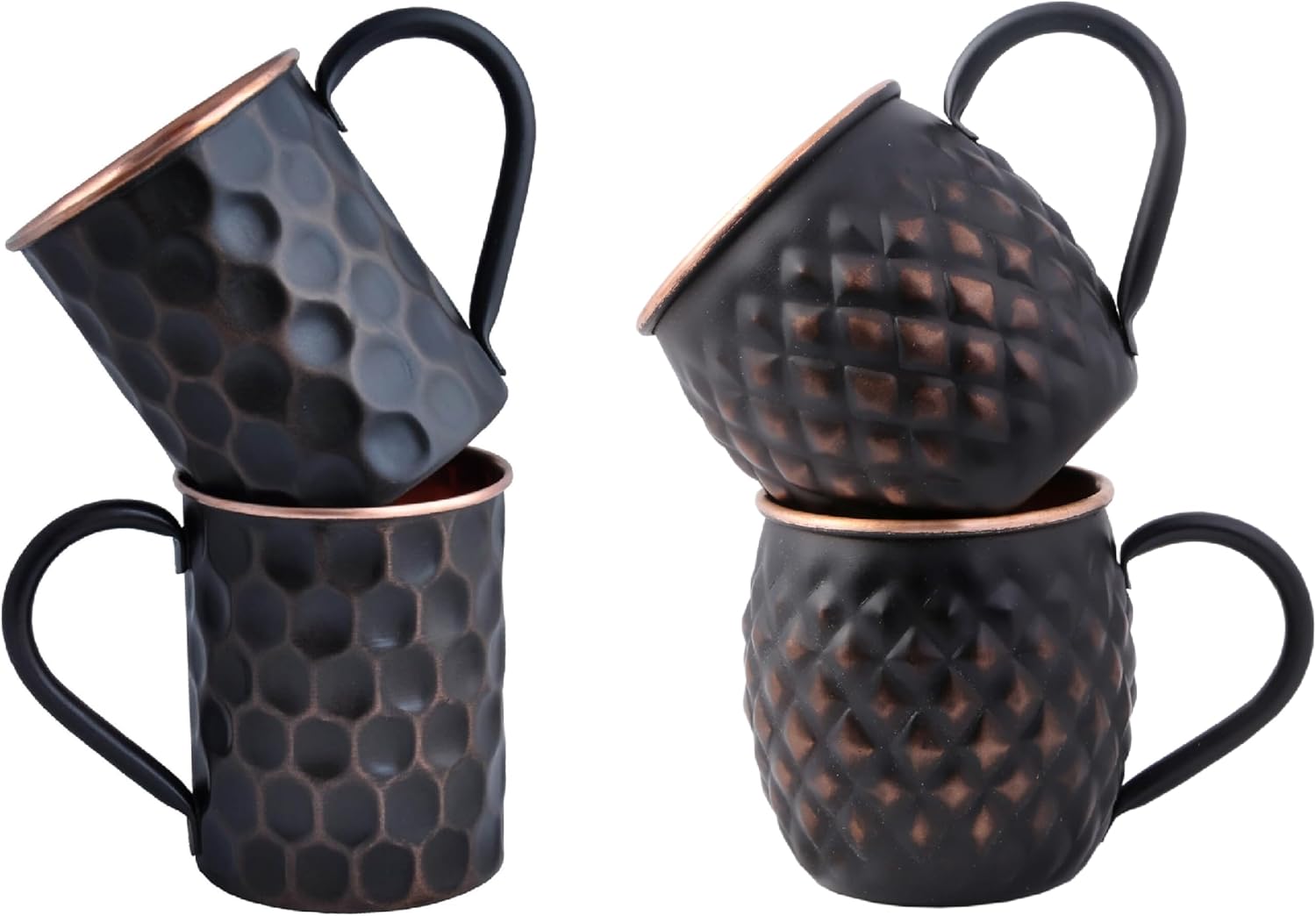 STAGLIFE Moscow Mule Copper Mugs for Men, 16 Oz [Set of 2] + 16 Oz [Set of 2]