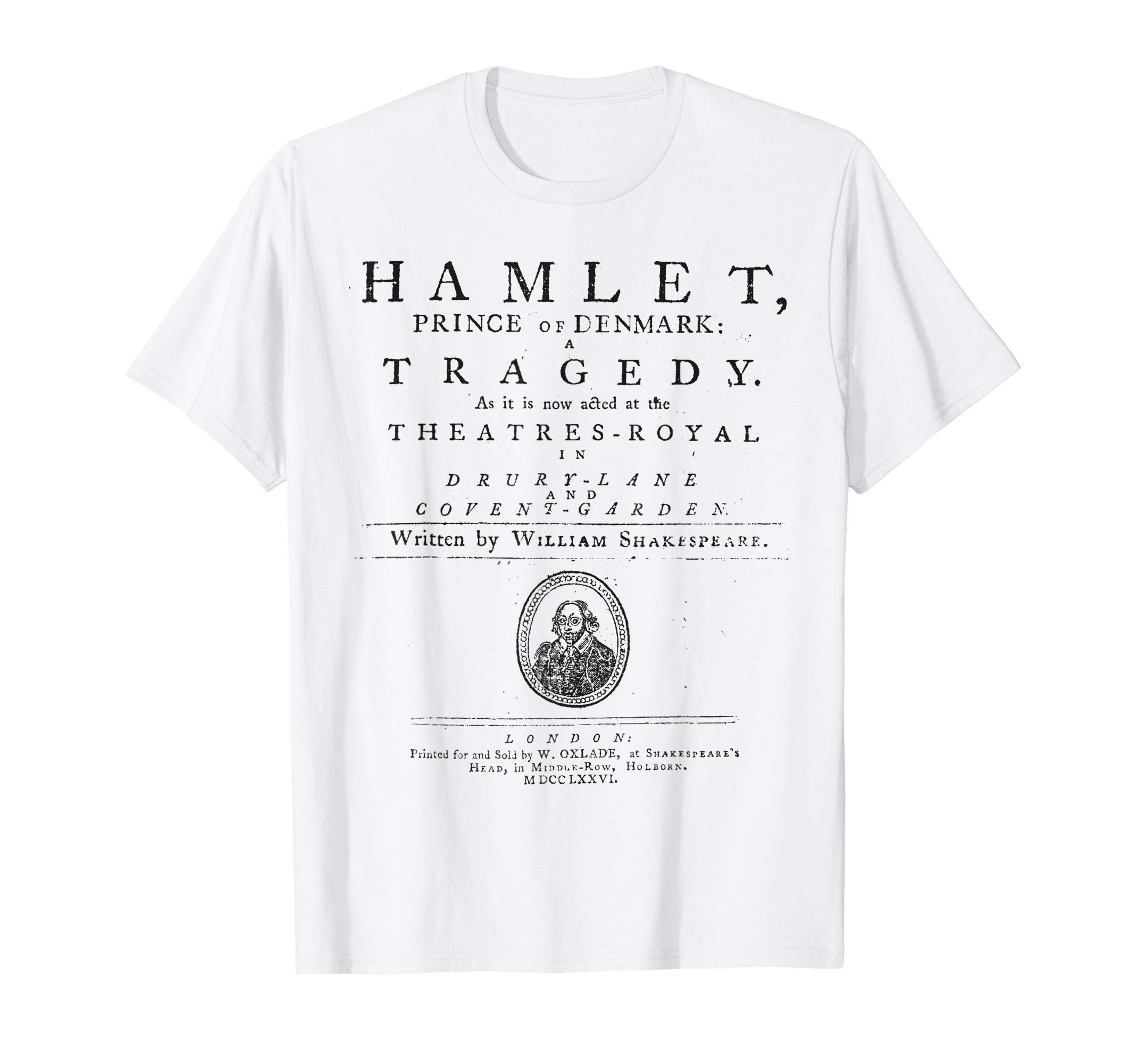 Classic Literature T-ShirtsWilliam Shakespeare Hamlet Shirt Literature Theatre Gift T-ShirtOEKO-TEX STANDARD 100