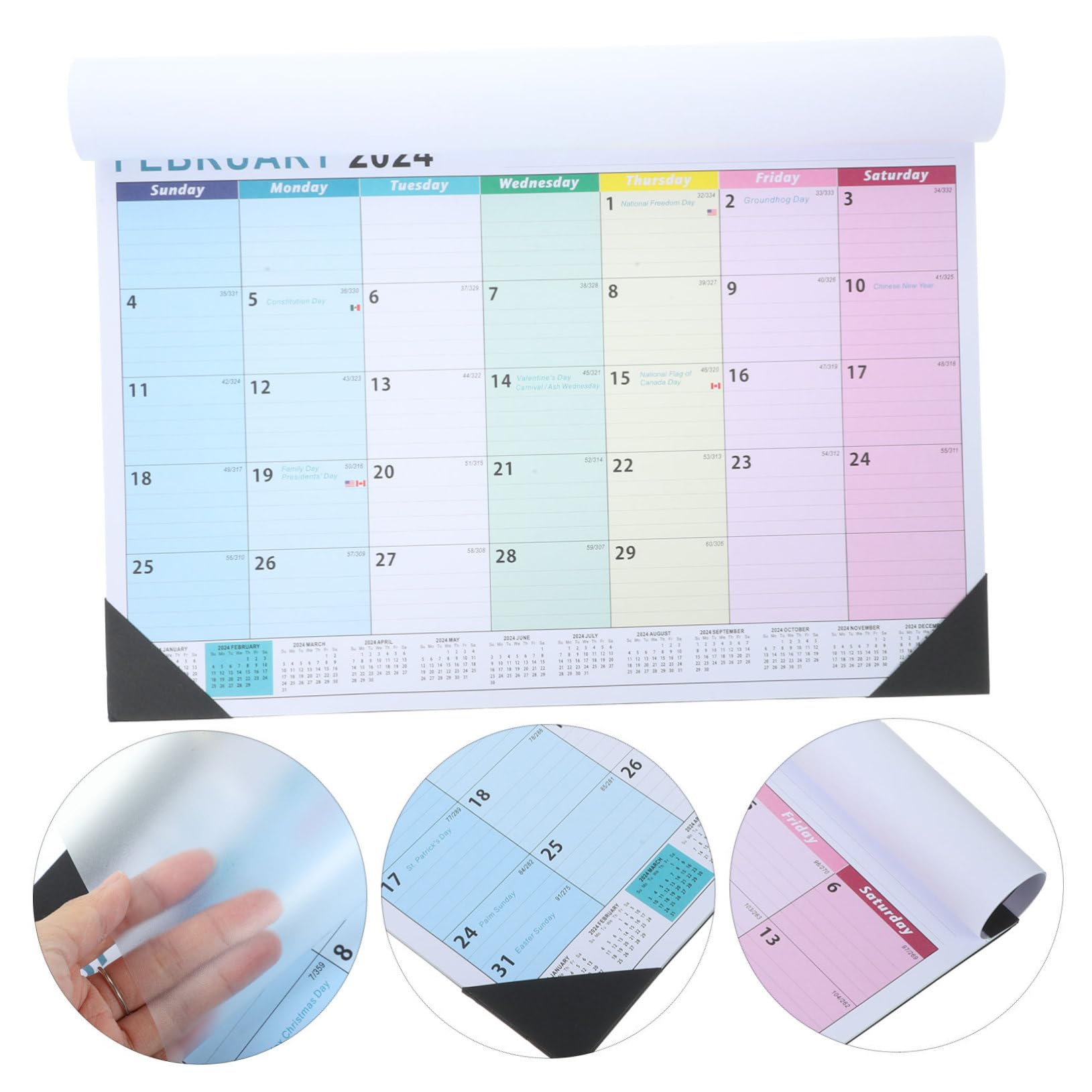 VILLCASE 4stücke Wandkalender Für Schule Und Zuhause Dekorativer Planer Mit Memo- Englischer Monatskalender Für Effektive Planung Und Organisation