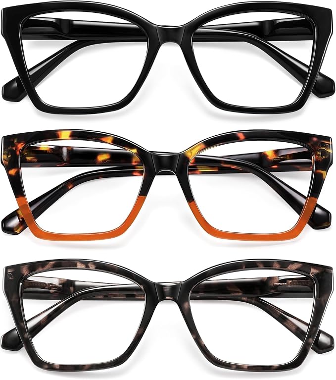 Cat Eye Blue Light Reading Glasses 3 Pack
